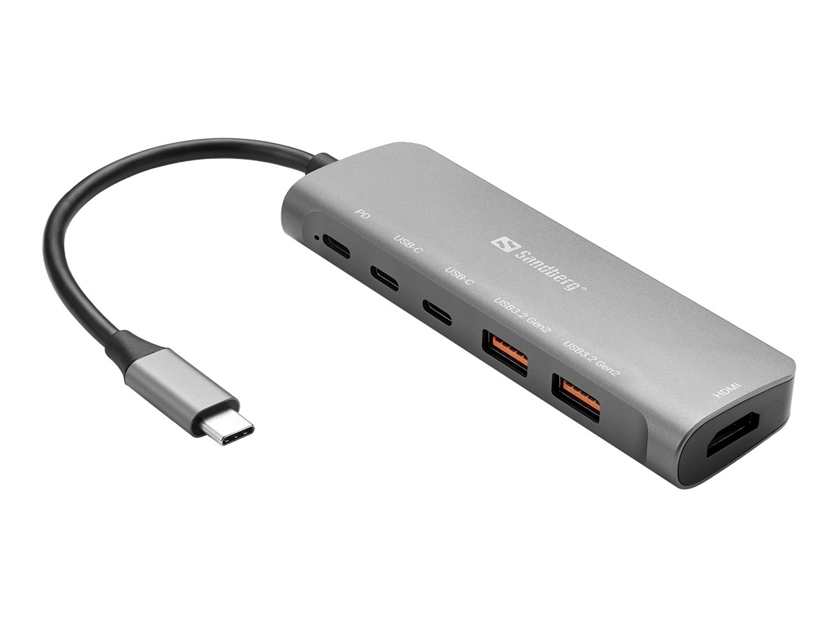 SANDBERG USB-C Dock HDMI + 2xUSB-A