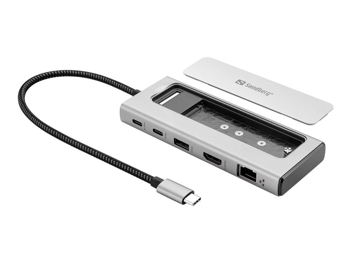 SANDBERG USB-C 6in1 Travel Dock SSD Case