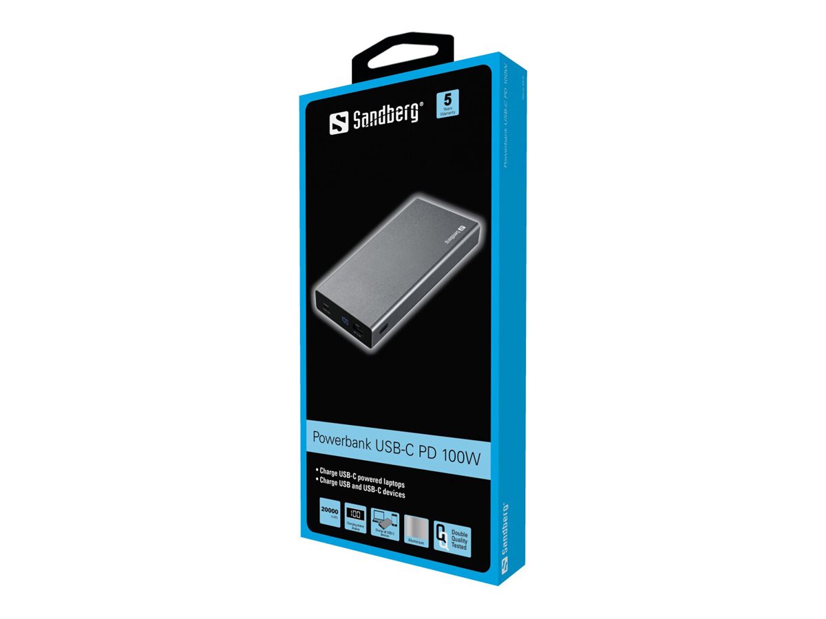 SANDBERG Powerbank USB-C PD 100W 20000