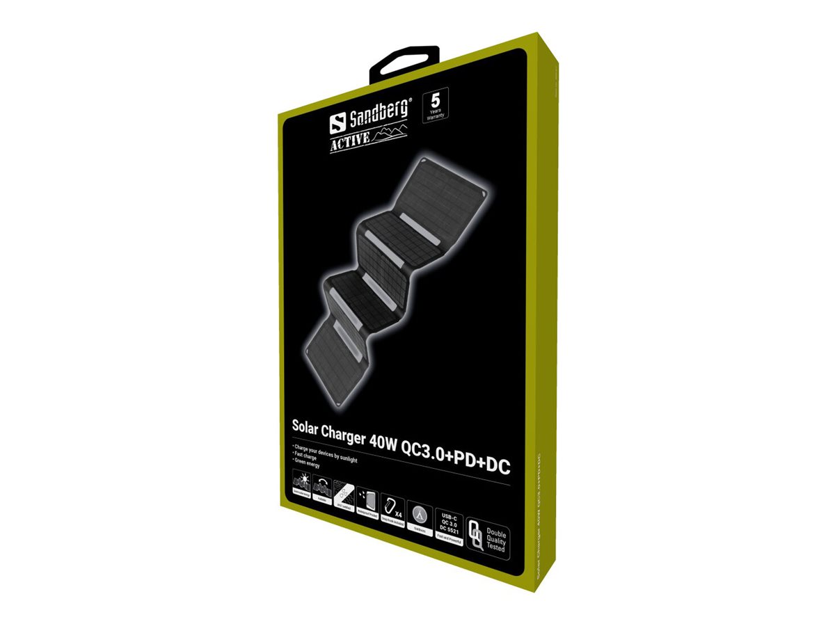 SANDBERG Solar Charger 40W QC3.0+PD+DC