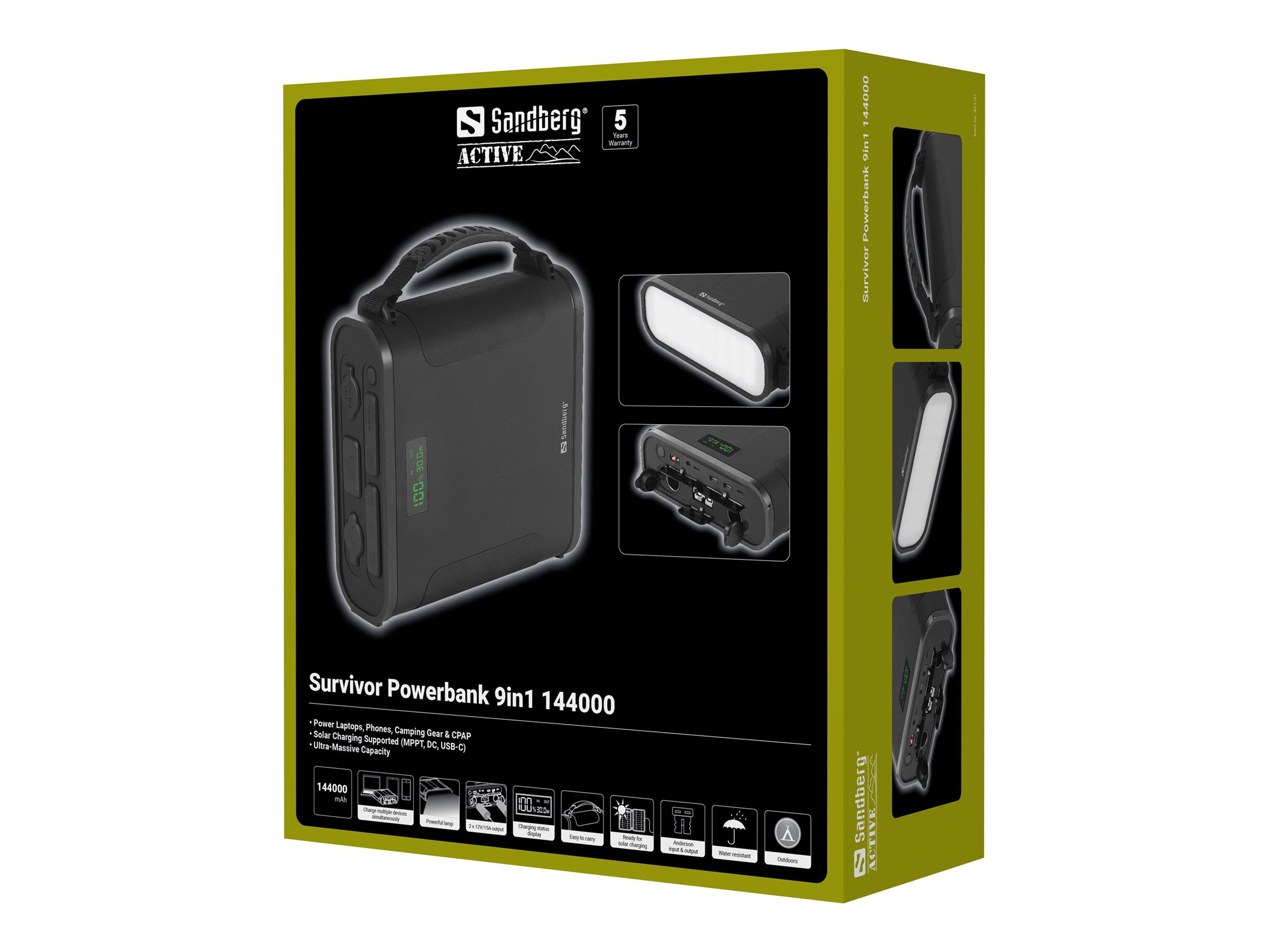 SANDBERG Survivor Powerbank 9in1 144000