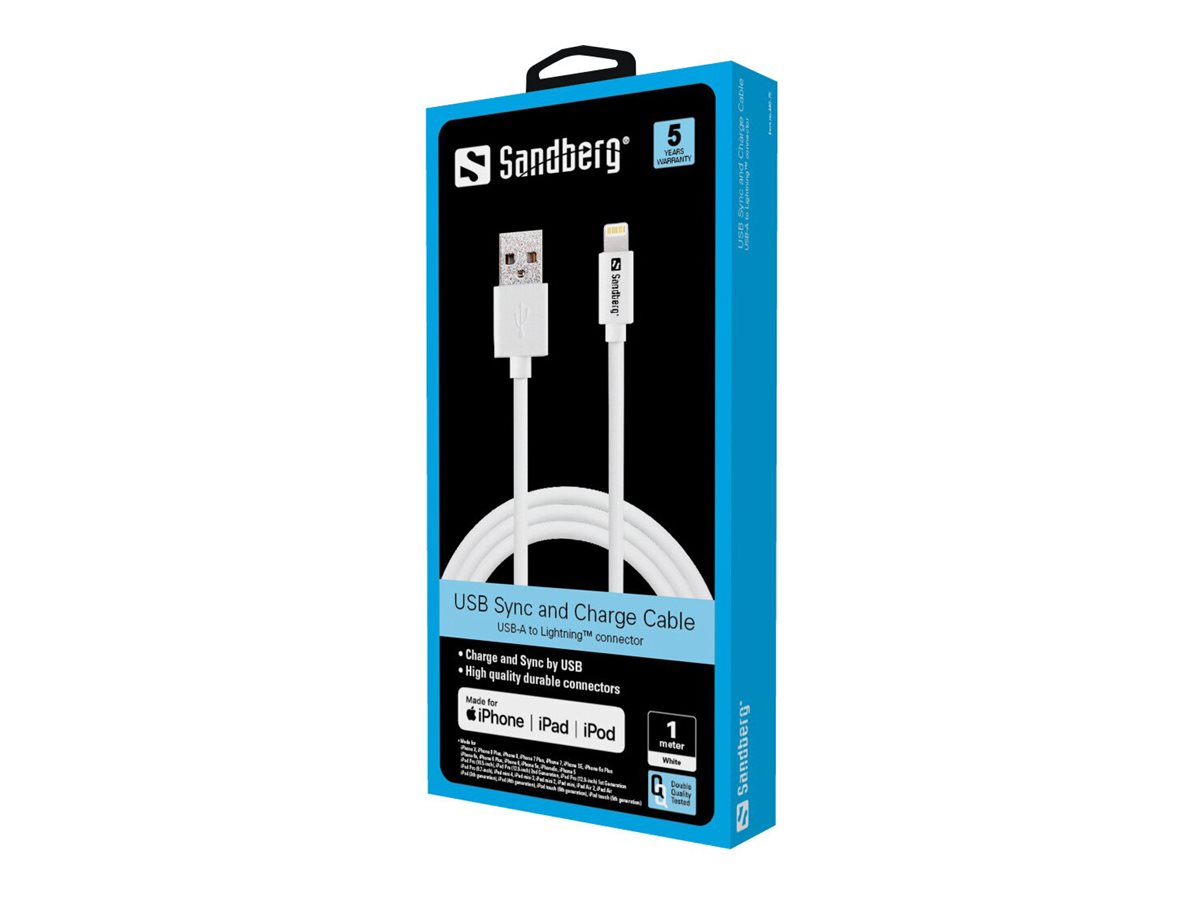 SANDBERG USB-Lightning 1m AppleApproved