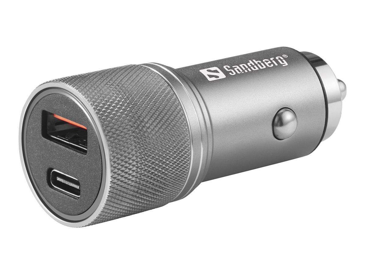 SANDBERG Car Charger 1xQC3.0+1xUSBC 48W