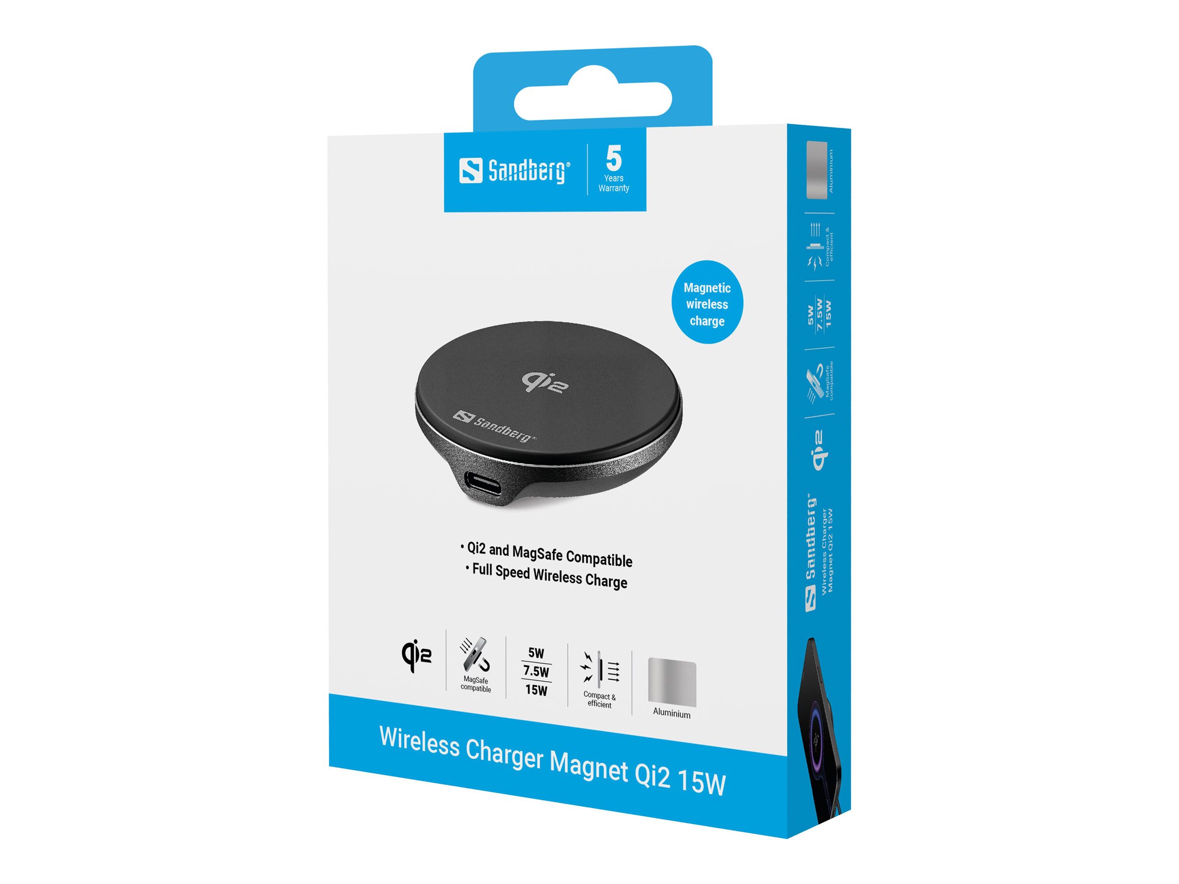 SANDBERG Wireless Charger Mag Qi2 15W
