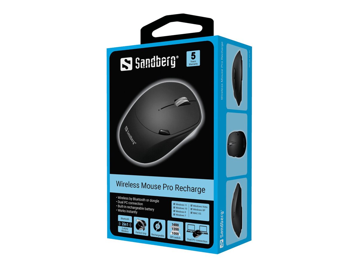 SANDBERG Wireless Mouse Pro Recharge