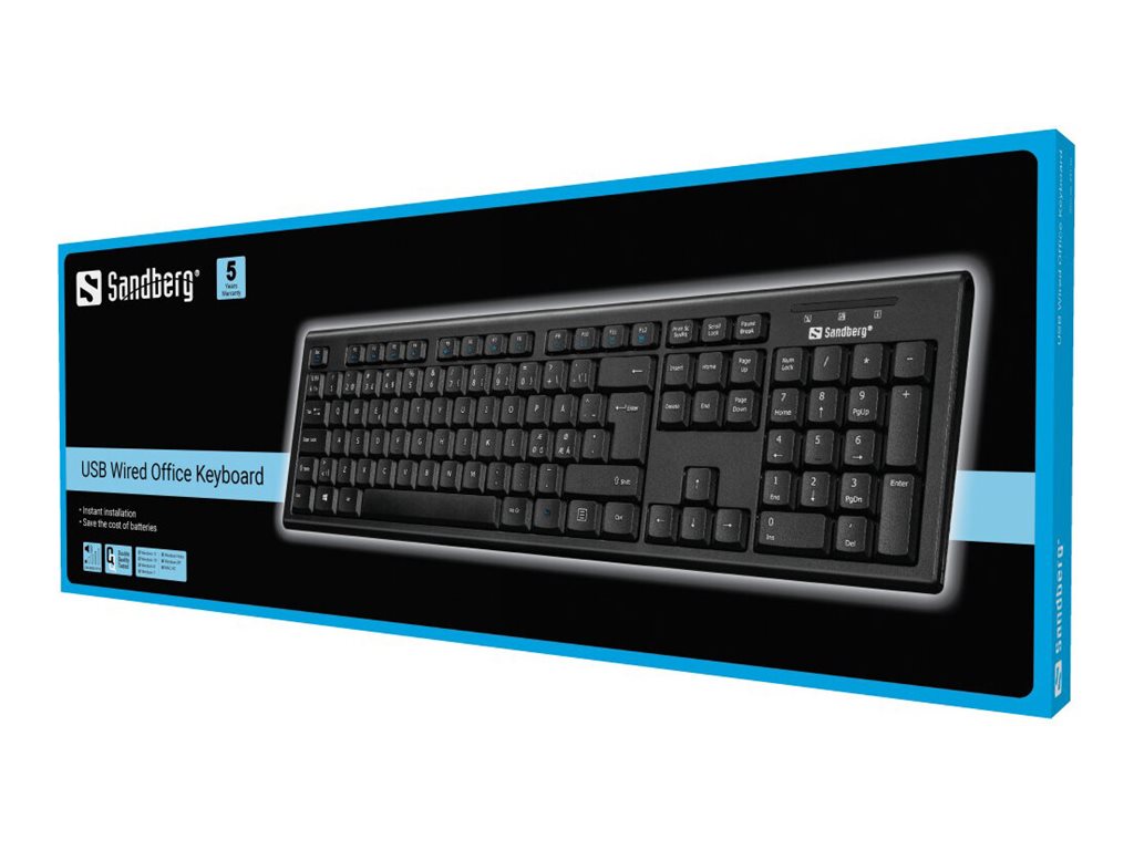 SANDBERG USB Wired Office Keyboard Nord