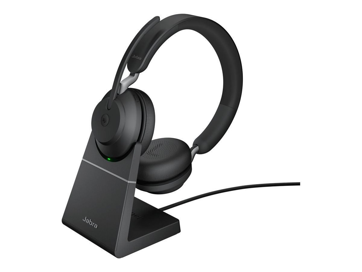 Jabra Evolve2 65 Stereo MS + Ladestation + Link 380 USB-A. schwarz
