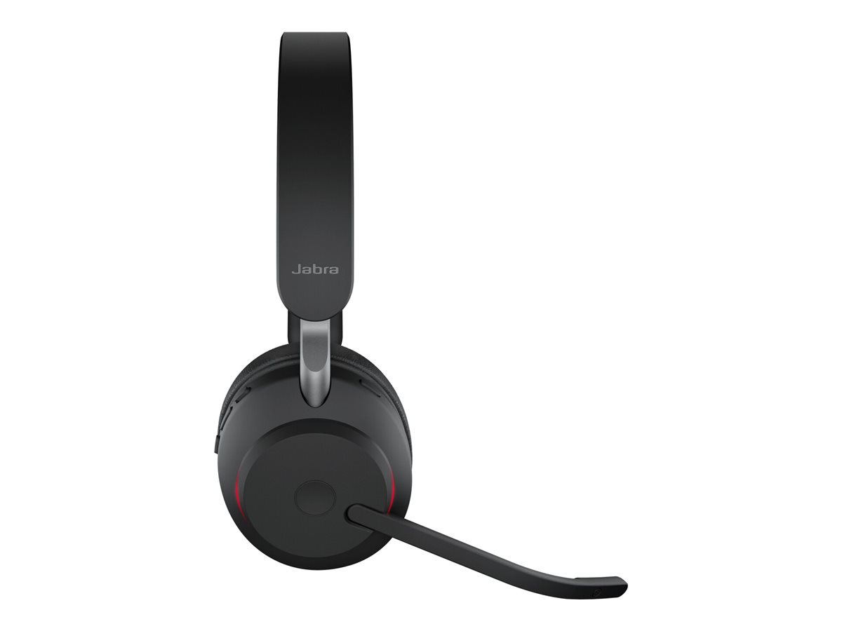 Jabra Headset Evolve2 65 UC Duo, inkl. Link 380a & Ladestat.