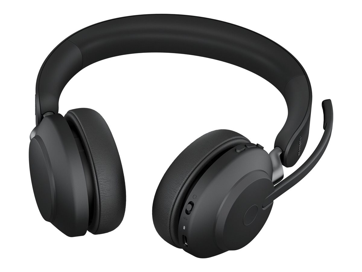Jabra Headset Evolve2 65 UC Duo, inkl. Link 380c & Ladesta