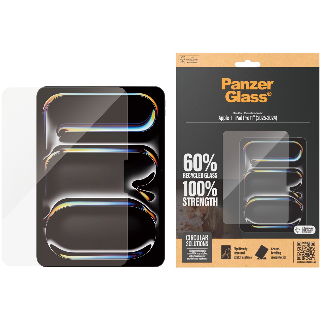 PanzerGlass ® Screen Protector iPad Pro 11'' (2024-2025) | Ultra-Wide Fit