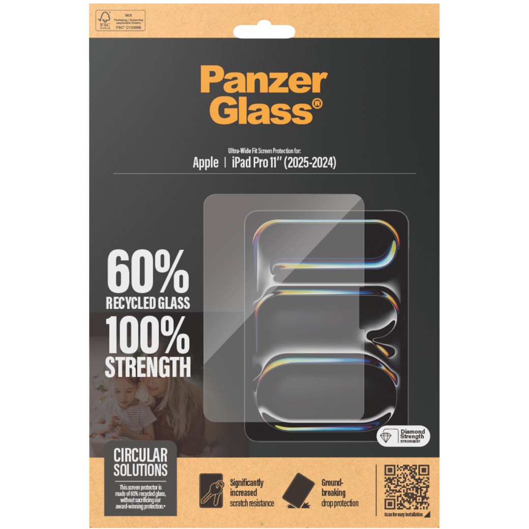 PanzerGlass ® Screen Protector iPad Pro 11'' (2024-2025) | Ultra-Wide Fit