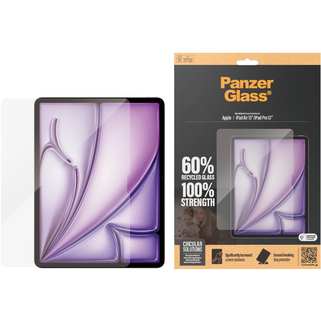 PanzerGlass ® Screen Protector iPad Air 13'' (2024-2026) | iPad Pro 13'' (2024-2025) | Ultra-Wide Fit