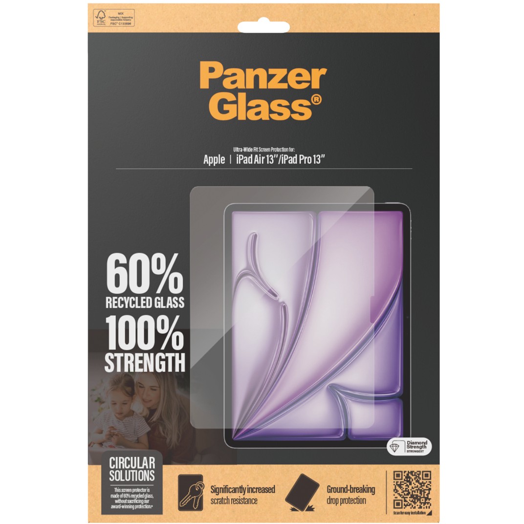 PanzerGlass ® Screen Protector iPad Air 13'' (2024-2026) | iPad Pro 13'' (2024-2025) | Ultra-Wide Fit