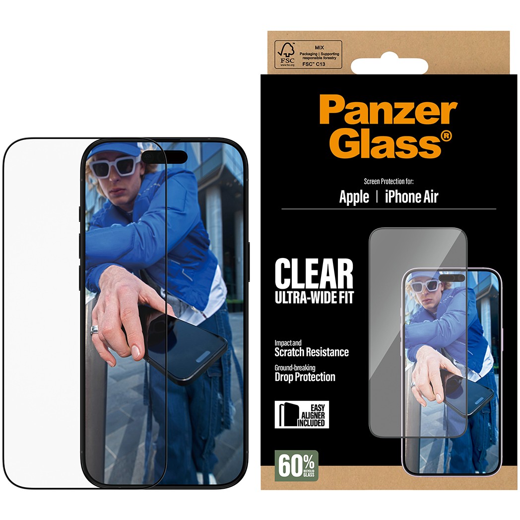 PanzerGlass ® Screen Protector iPhone Air | Ultra-Wide Fit w. EasyAligner