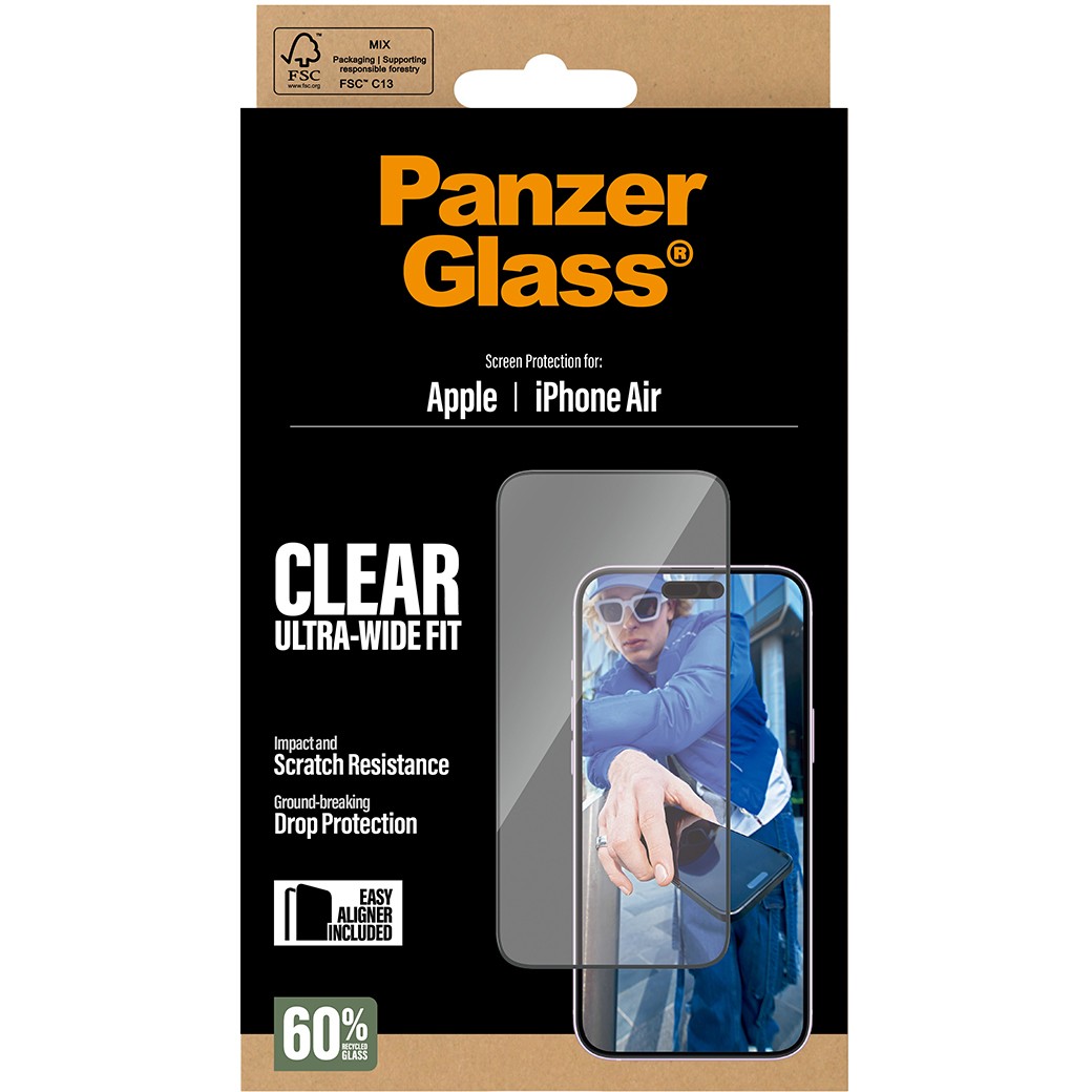 PanzerGlass ® Screen Protector iPhone Air | Ultra-Wide Fit w. EasyAligner