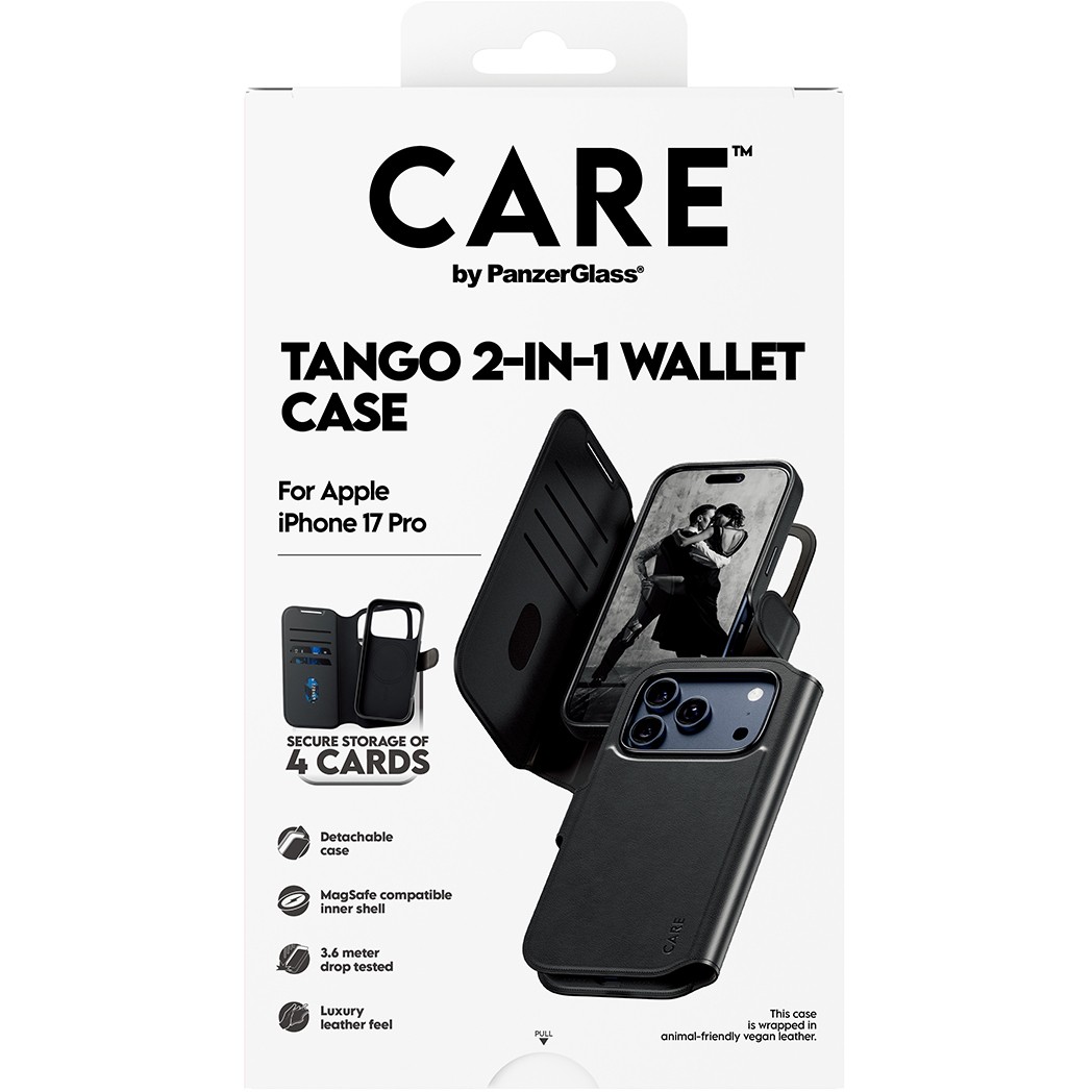 PanzerGlass CAREâ„¢ by ® Tango 2-in-1 Wallet Case w. MagSafe iPhone 17 Pro mobile phone case