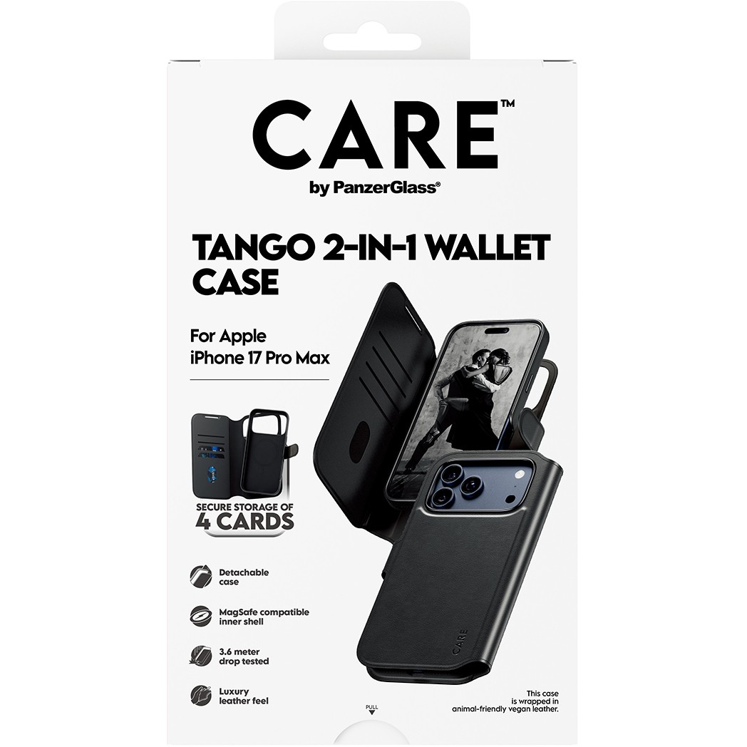 PanzerGlass CAREâ„¢ by ® Tango 2-in-1 Wallet Case w. MagSafe iPhone 17 Pro Max mobile phone case