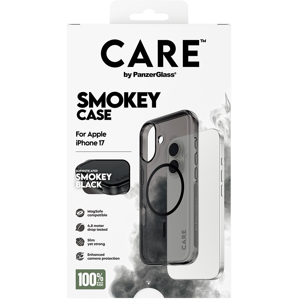 PanzerGlass CAREâ„¢ by ® Smokey Case w. Black MagSafe iPhone 17 mobile phone case