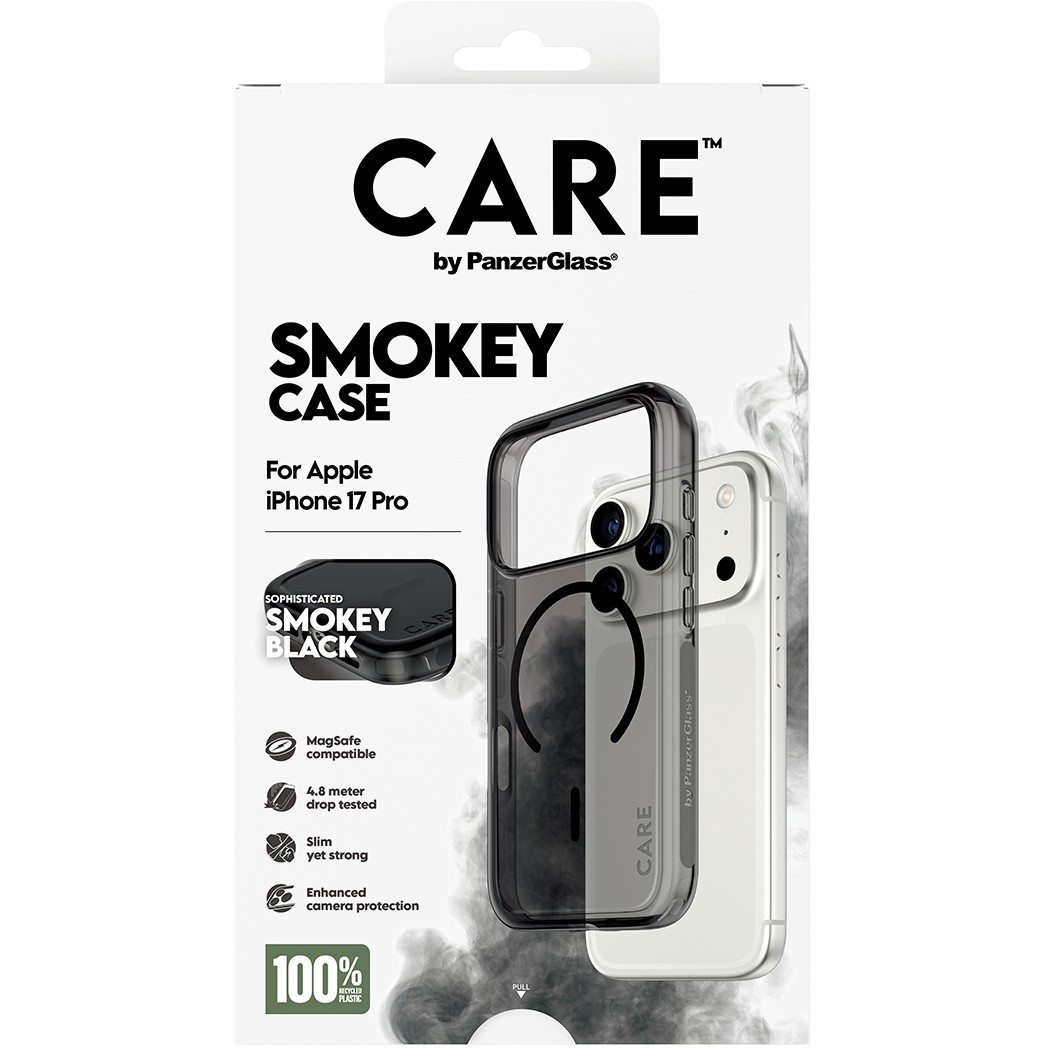 PanzerGlass CAREâ„¢ by ® Smokey Case w. Black MagSafe iPhone 17 Pro mobile phone case