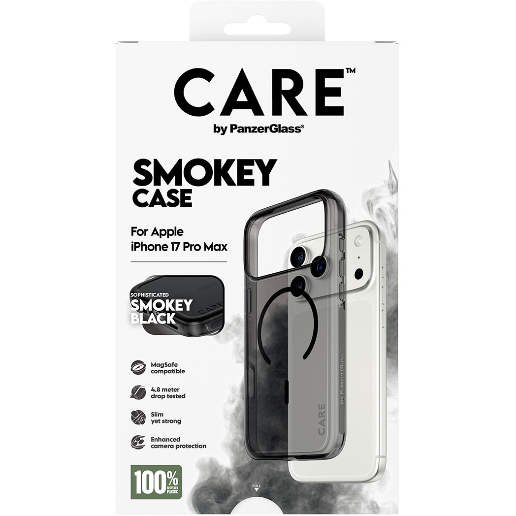 PanzerGlass CAREâ„¢ by ® Smokey Case w. Black MagSafe iPhone 17 Pro Max mobile phone case