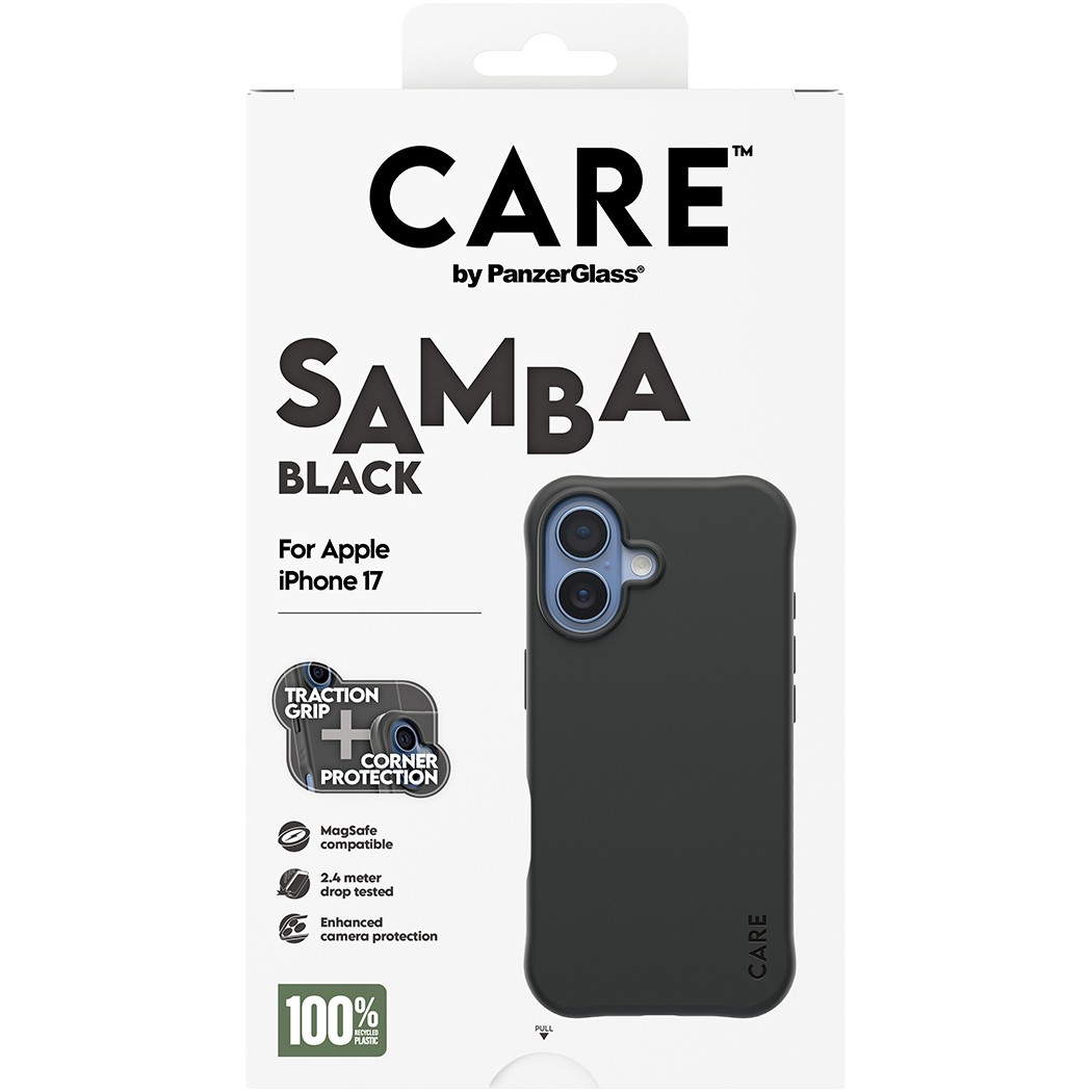 PanzerGlass CAREâ„¢ by ® Samba Case Black w. MagSafe iPhone 17 mobile phone case