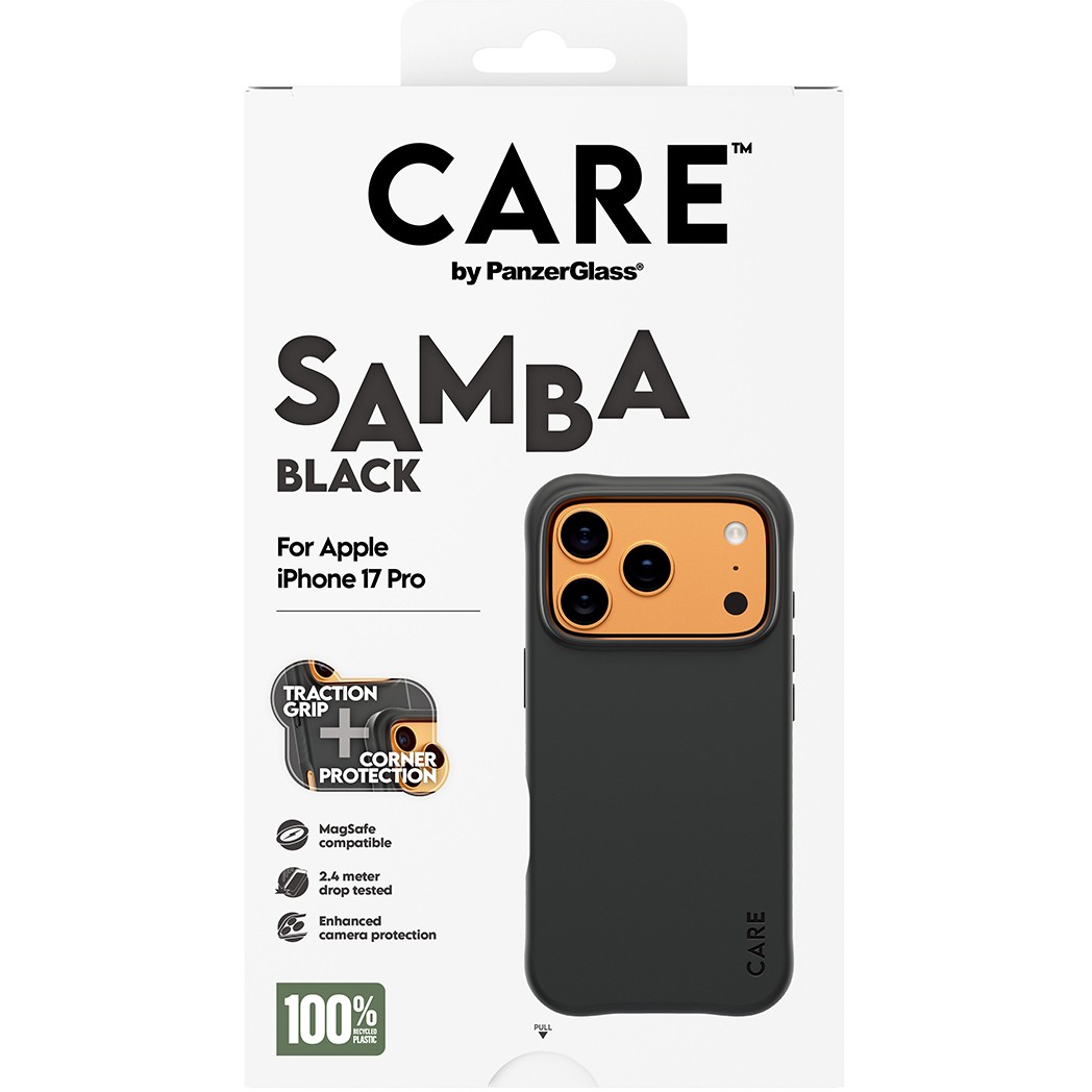 PanzerGlass CAREâ„¢ by ® Samba Case Black w. MagSafe iPhone 17 Pro mobile phone case