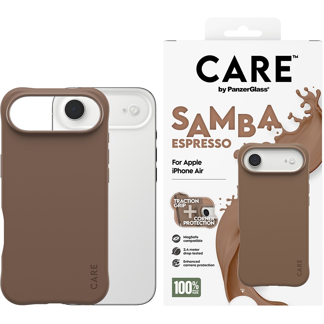 PanzerGlass CAREâ„¢ by ® Samba Case Espresso w. MagSafe iPhone Air mobile phone case