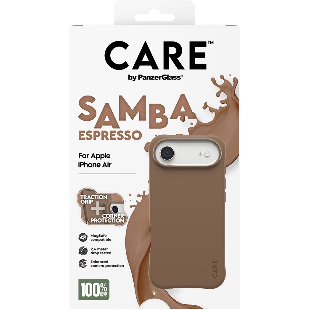 PanzerGlass CAREâ„¢ by ® Samba Case Espresso w. MagSafe iPhone Air mobile phone case