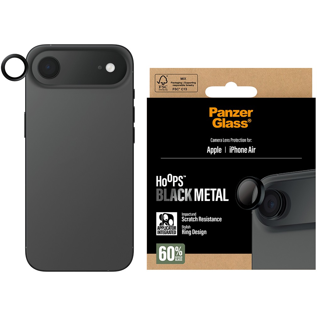 PanzerGlass ® Hoops® Camera Lens Protector Black iPhone Air