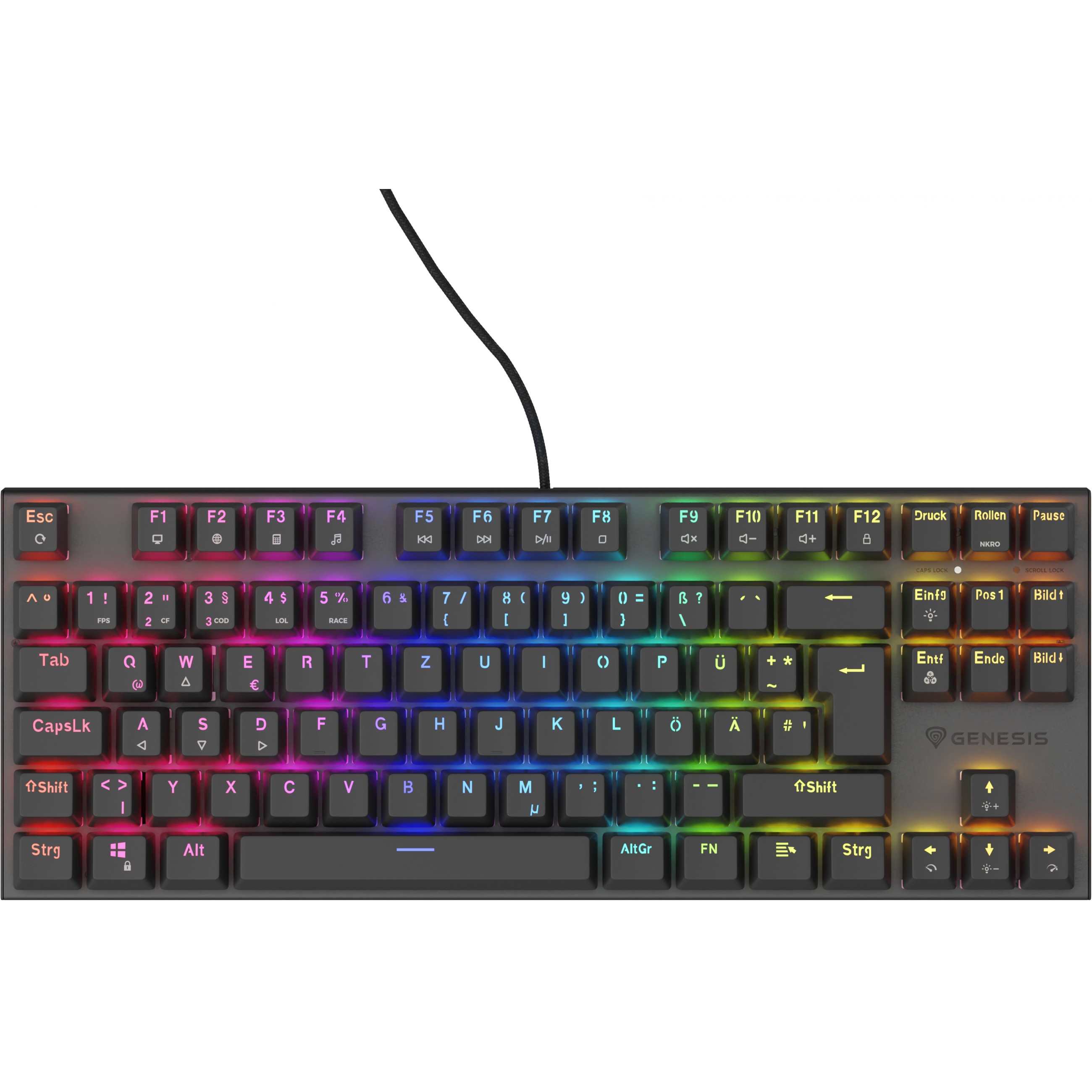 Genesis Gaming Tastatur THOR 303 TKL silent kabelgeb. (DE)