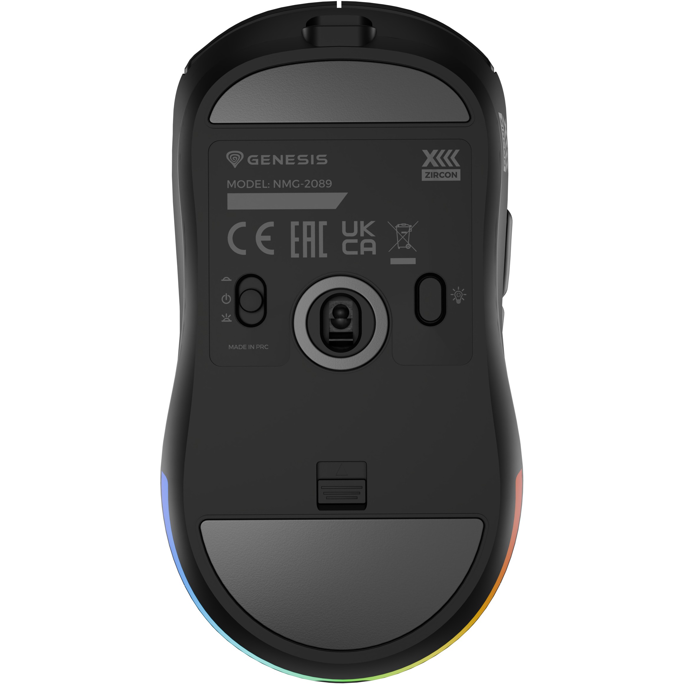 Genesis Gaming Maus ZIRCON XIII Custom kabellos schwarz