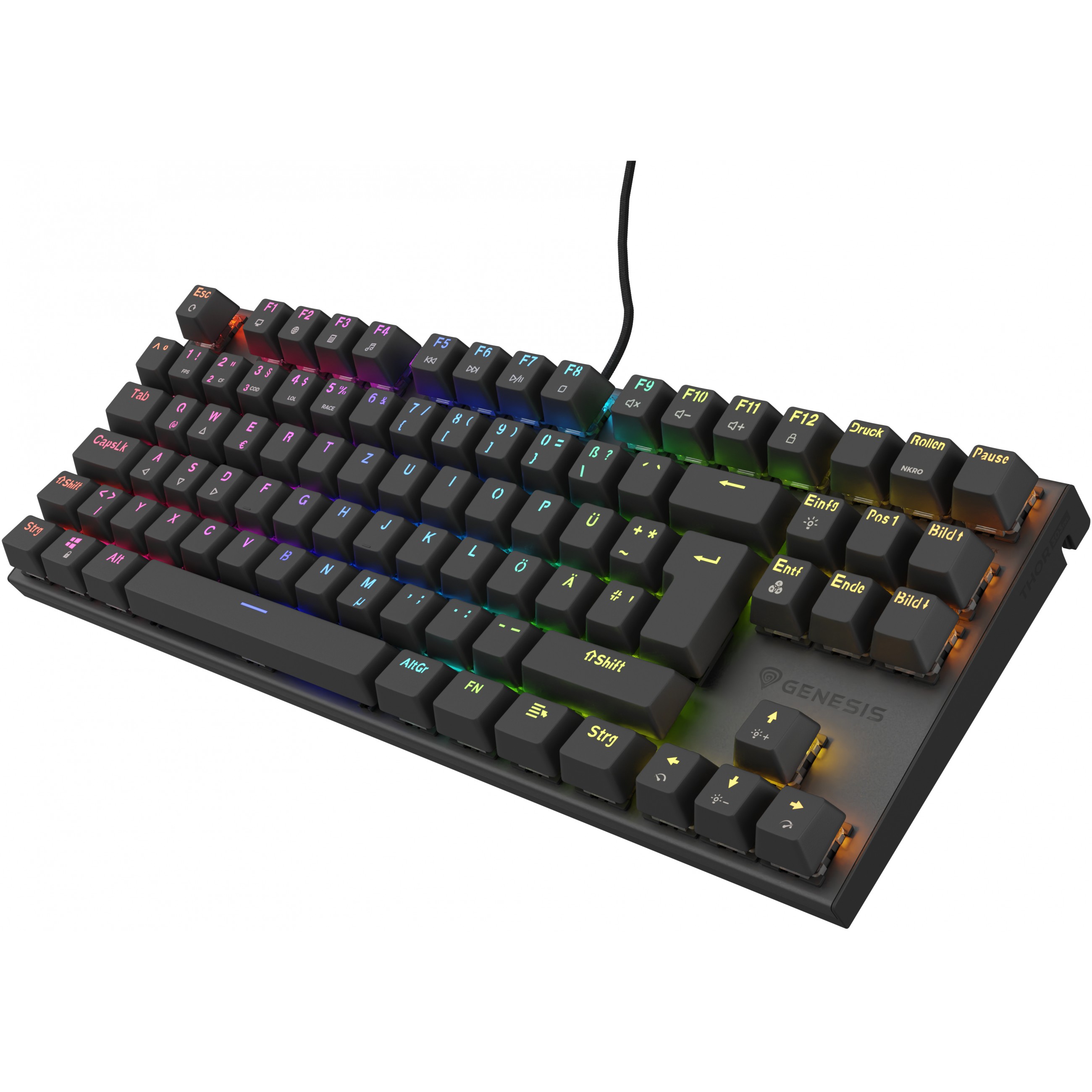 Genesis Gaming Tastatur THOR 303 TKL brown kabelgeb. (DE)