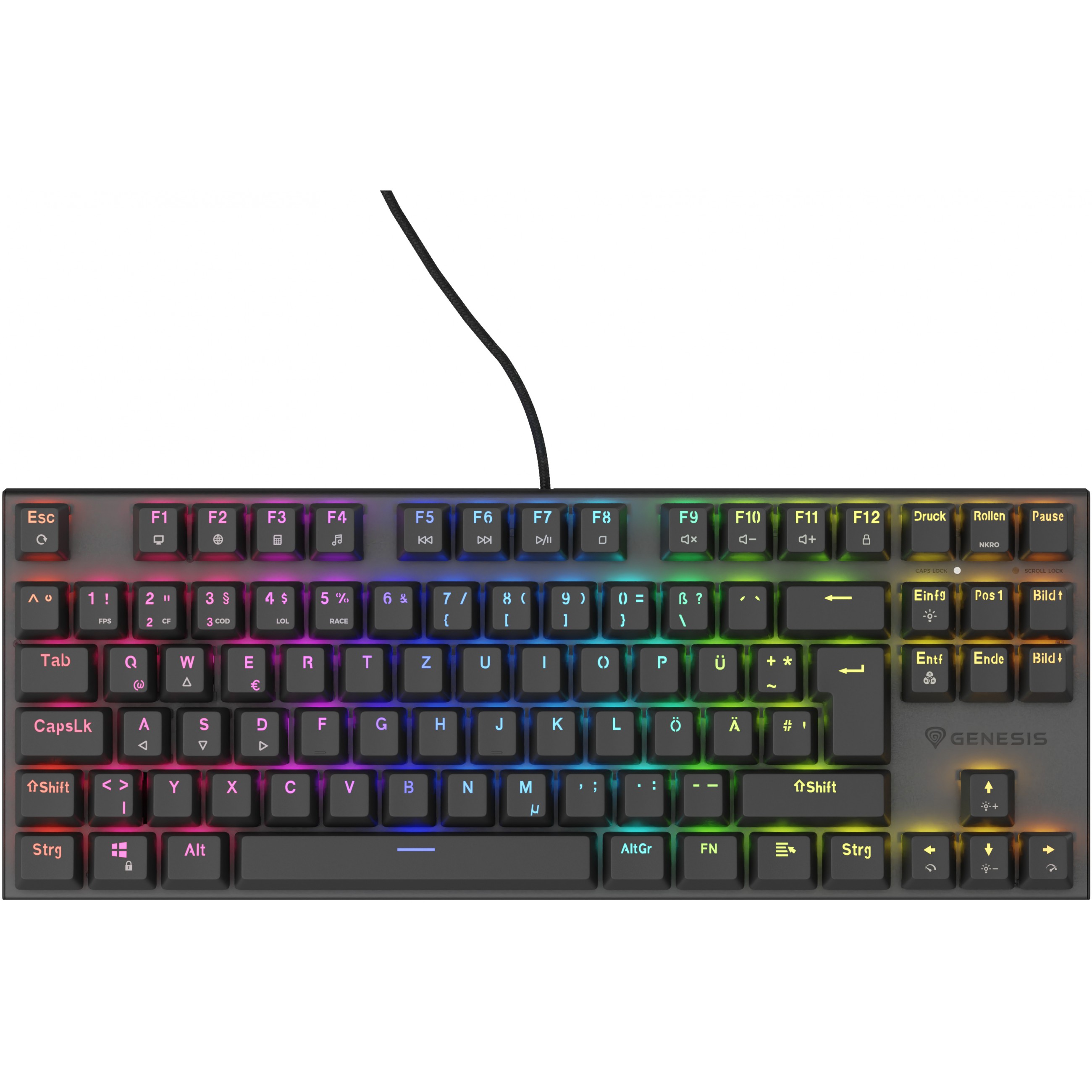 Genesis Gaming Tastatur THOR 303 TKL brown kabelgeb. (DE)