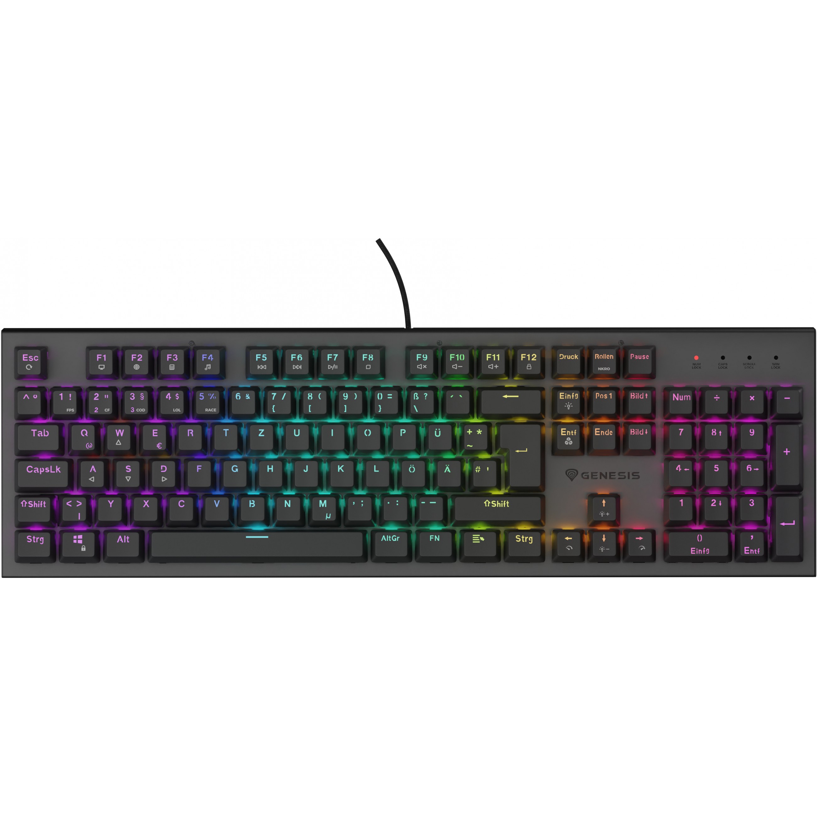 Genesis Gaming Tastatur THOR 303 brown kabelgeb. (DE)