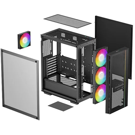 Midi Deepcool MATREXX 55 Mesh V4 C Midi Tower Schwarz