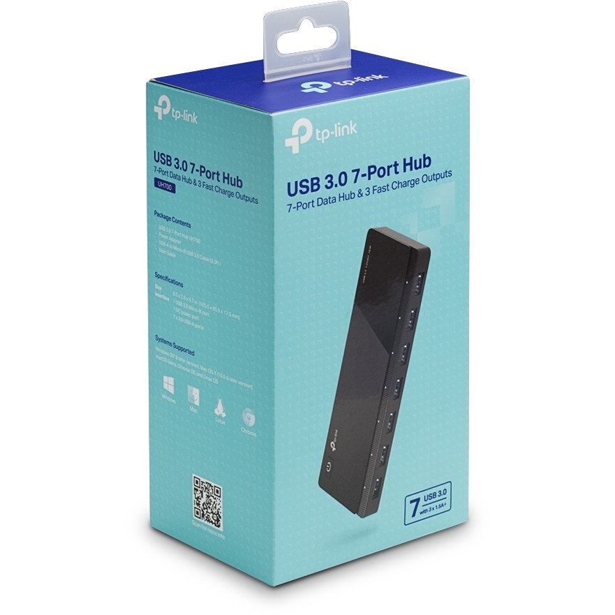 TP-Link USB-Hub 7x USB 3.0 UH700 (V4.0) mit NT 12v/2,5A retail