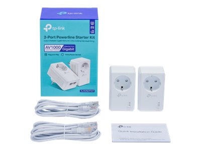 TP-Link AV1000 2-Port Gigabit Powerline Adapter mit Steckdose