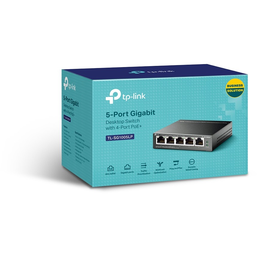 TP-Link Switch 5x GE TL-SG1005LP (davon 4xPOE+)