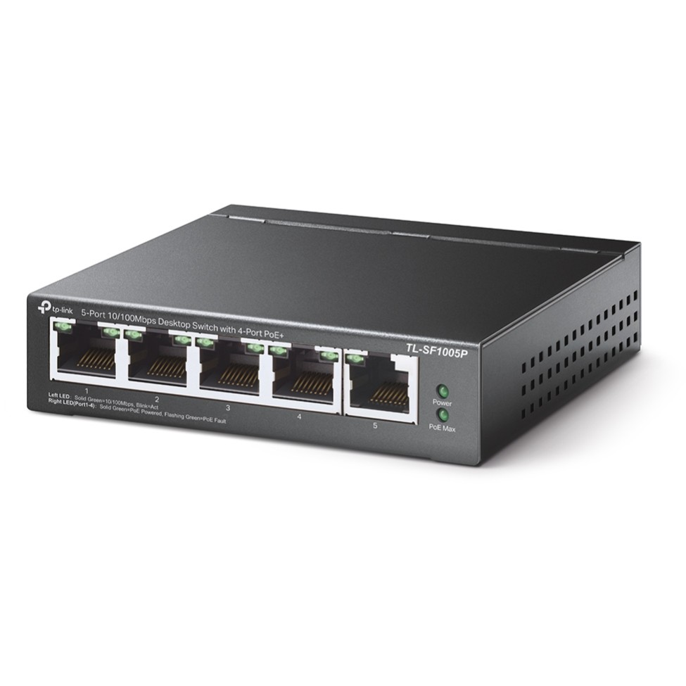 TP-Link Switch 5x FE TL-SF1005P (4xPOE+/58W)