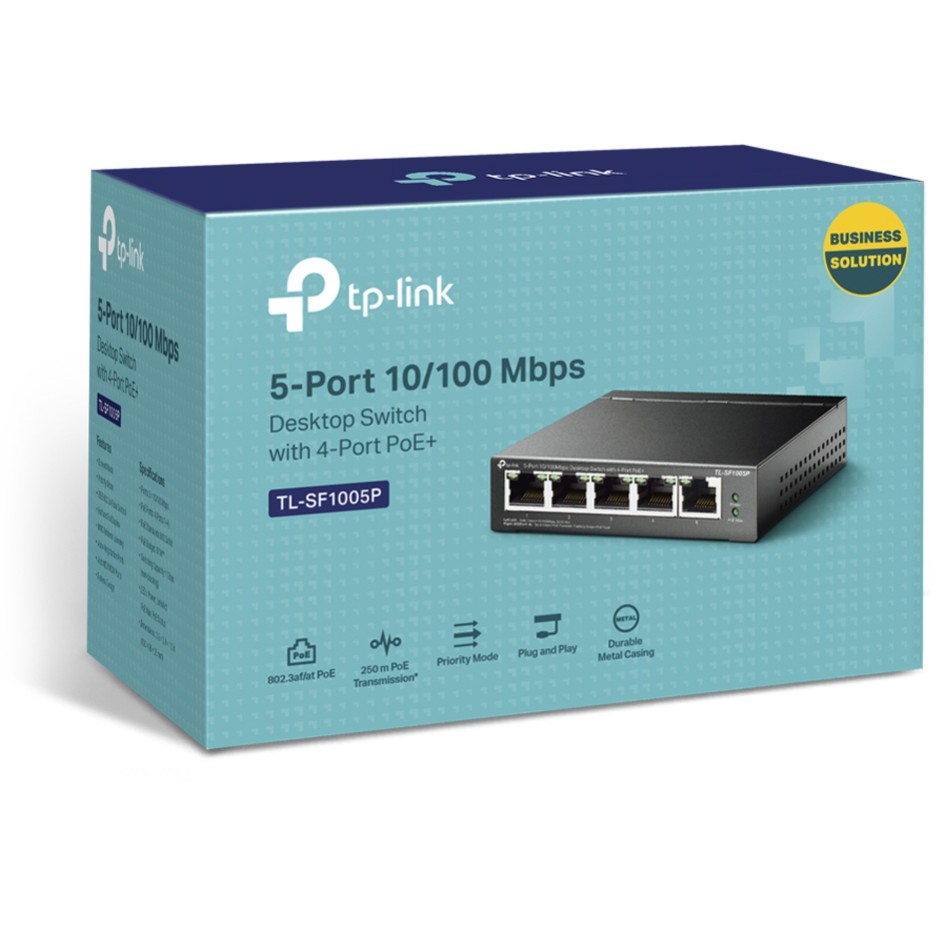 TP-Link Switch 5x FE TL-SF1005P (4xPOE+/58W)