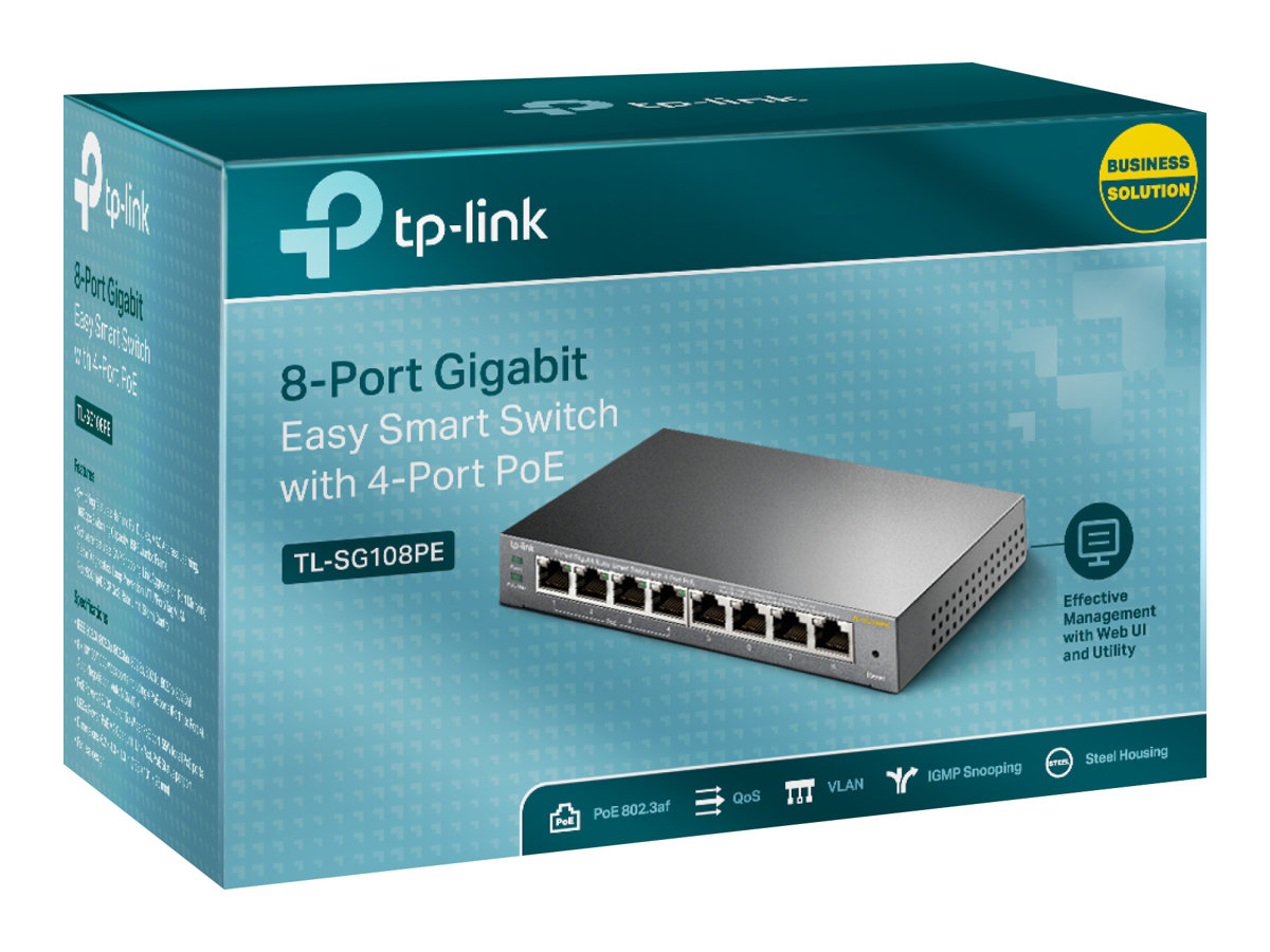 8P TP-LINK TL-SG108PE Metall 4x POE