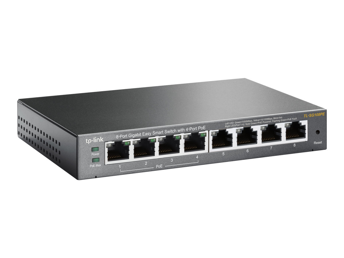8P TP-LINK TL-SG108PE Metall 4x POE