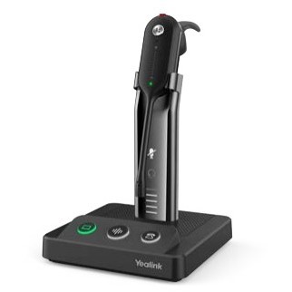 Yealink WH63 Portable UC Kopfhörer Kabellos Ohrbügel, Kopfband, Nackenband Büro/Callcenter Ladestation Schwarz