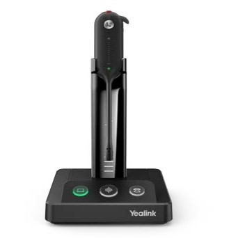 Yealink WH63 Portable UC Kopfhörer Kabellos Ohrbügel, Kopfband, Nackenband Büro/Callcenter Ladestation Schwarz