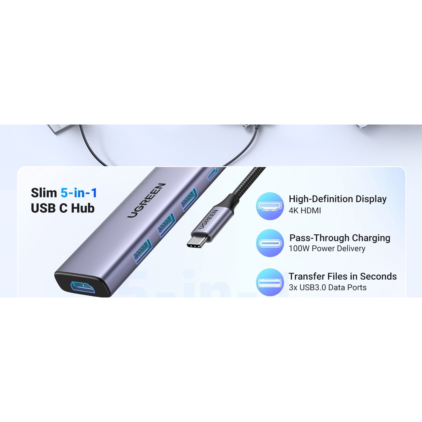 UGREEN CM511 5-in-1 USB-C Hub