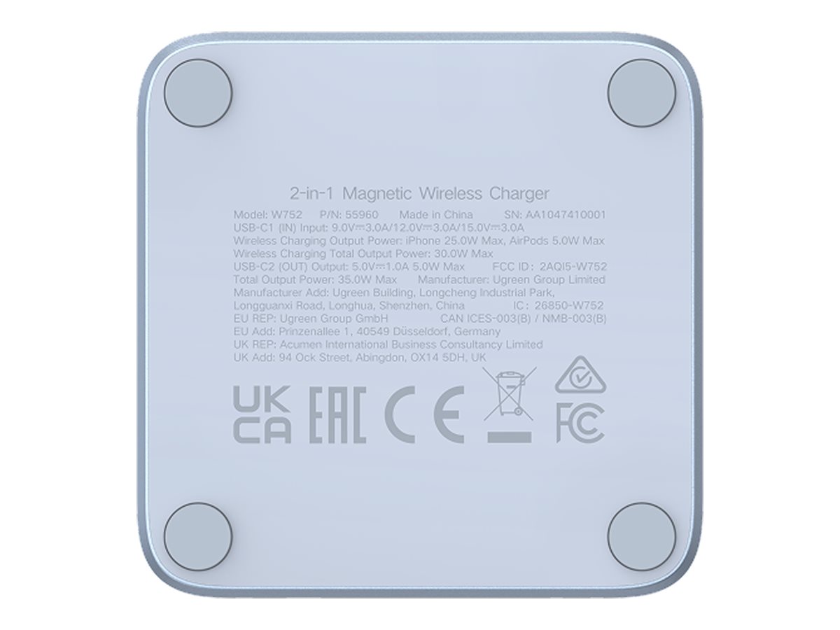UGREEN W752 2-in-1 Magnetic Charger