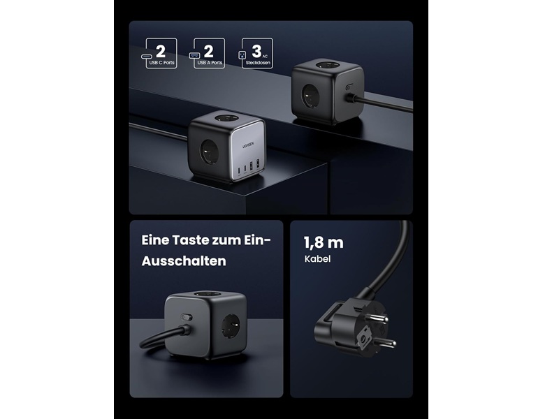 UGREEN CD268 65W DigiNest Cube 2C2A