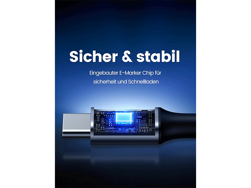 UGREEN US334 USB-C Kabel 100W 1m black