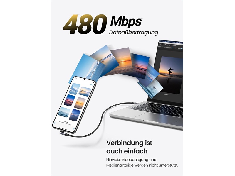 UGREEN US334 USB-C Kabel 100W 2m black