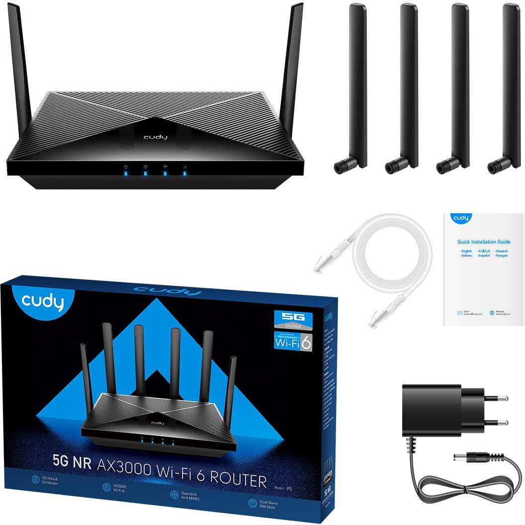 CUDY P5_EU AX3000 Wi-Fi 6 5G Mesh Router Gigabit
